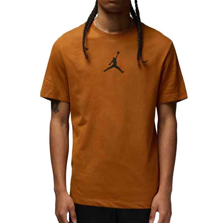 Jordan Jordan Jumpman T Shirts Men's Desert Bronze/Black Crew Neck Moderate Straight Fit
