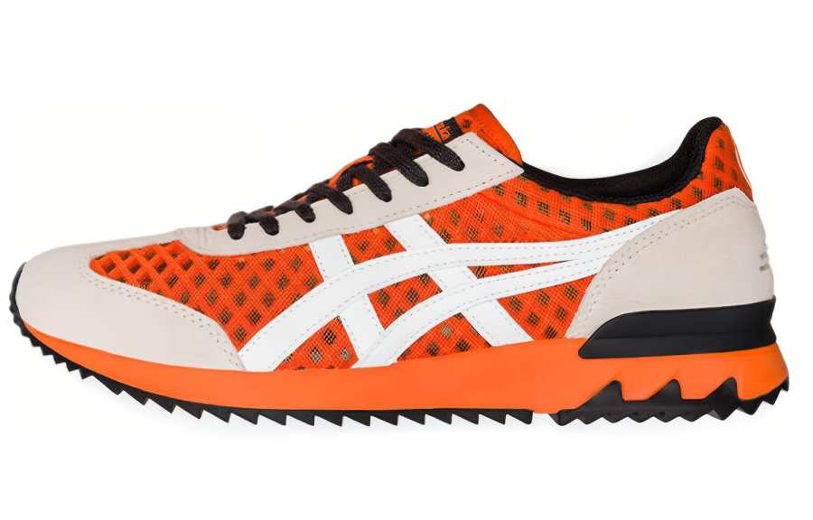 Onitsuka Tiger Cushioning Slip Resistant Abrasion Resistant Lightweight Low top Casual Shoes Unisex Orange White