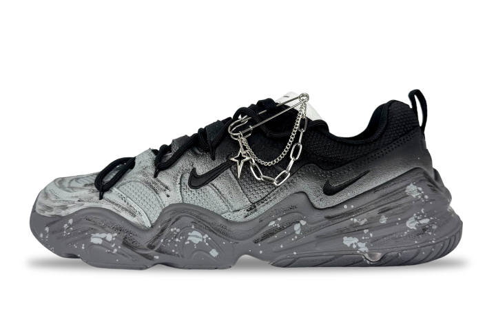 Nike Nike Tech Hera Ethereal Shadow Abrasion Resistant Low top Casual Shoes Unisex Black Gray
