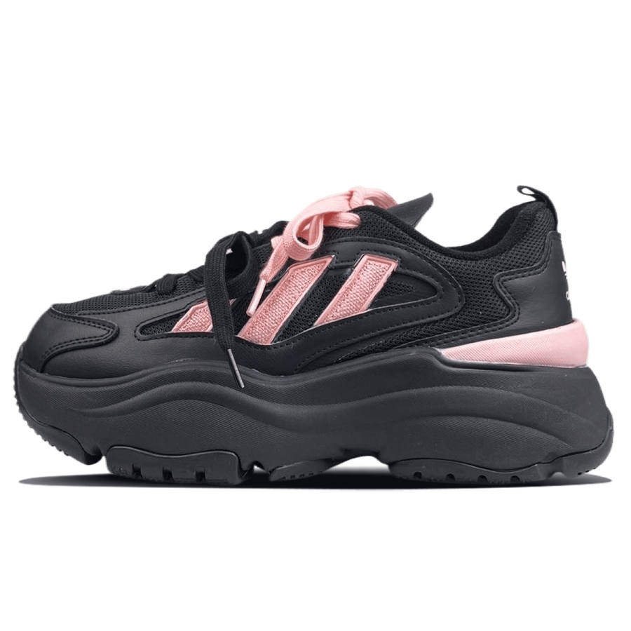Adidas Originals OZGAIA Slip Resistant Low top Casual Shoes Women's Black Pink