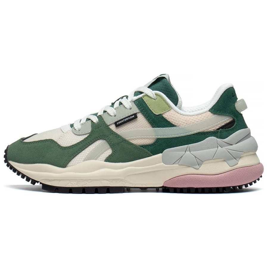 Li-Ning LINING ChengFeng Sport Sneakers 'Beige Green Pink' Women's