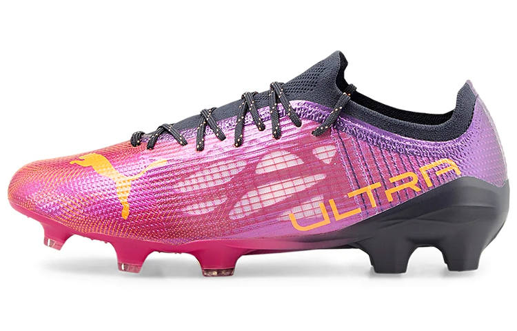 PUMA AG Artificial Ground Abrasion Resistant Coverage Abrasion Resistant Coverage Soccer Shoes Men's Purple Orange Red