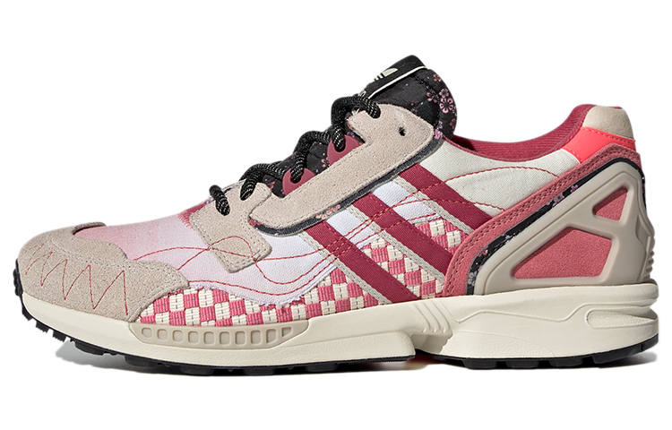 Adidas Originals ZX 8000 Textile, Split Suede Breathable Low top Casual Shoes Unisex Gray Red