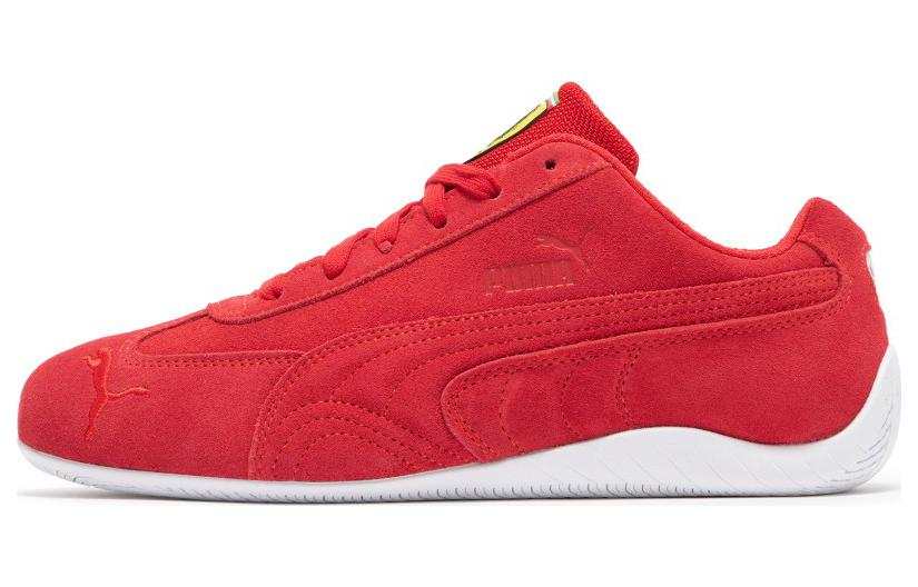 PUMA Speedcat Ferrari Lace Up Abrasion Resistant Low top Casual Shoes Unisex Red White