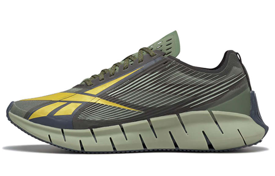 Reebok Zig 3D Storm Casual Shoes Unisex Low Top Black/Green/Yellow