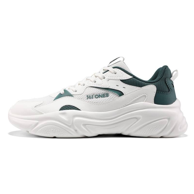 361° Abrasion Resistant Lightweight Wear resistant And Lightweight Low top Casual Shoes Men's White Green