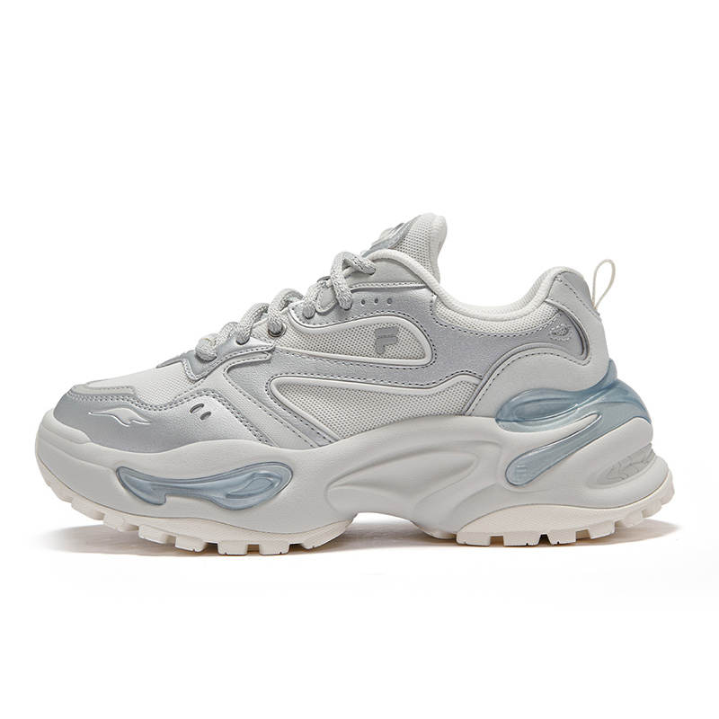 FILA FUSION EVA Gummies Rebound Abrasion Resistant Low top Casual Shoes Women's Gray