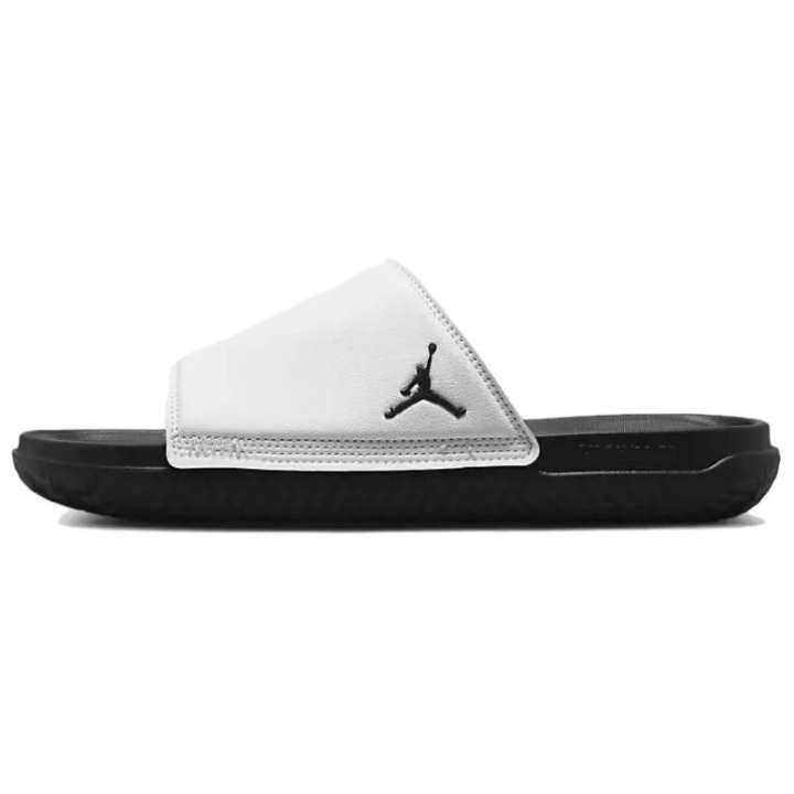 Jordan Jordan Play Slide Slip Resistant Abrasion Resistant Slide Slippers Men's Black White
