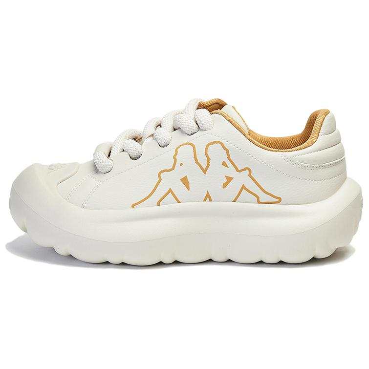 Kappa Textile, Synthetic Leather Abrasion Resistant Low top Casual Shoes Women's Beige Yellow