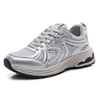 HUANQIU Slip Resistant Balance Lightweight Slip Resistant Balance Lightweight Low top Casual Shoes Men's Silver
