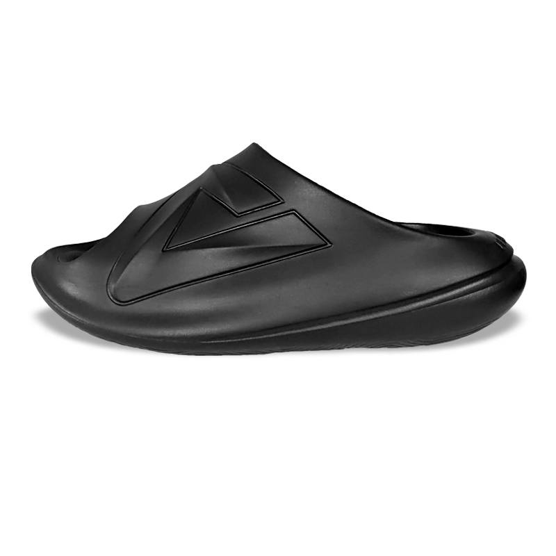 PEAK Taichi Chubby Slippers Abrasion Resistant Cushioning Slide Slippers Men's All Black