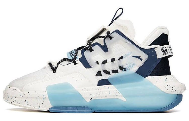 ANTA WWF x Anta Bastard 3.0 Slip Resistant, Abrasion Resistant, Lightweight Mid top Skateboard Shoes White Blue