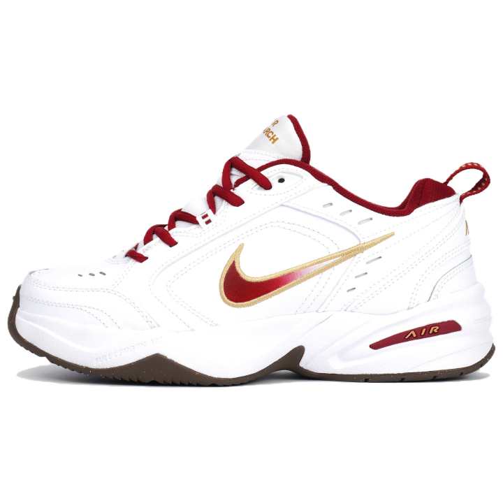 Nike Nike Air Monarch 4 Slip Resistant Abrasion Resistant Low top Casual Shoes Unisex Red White