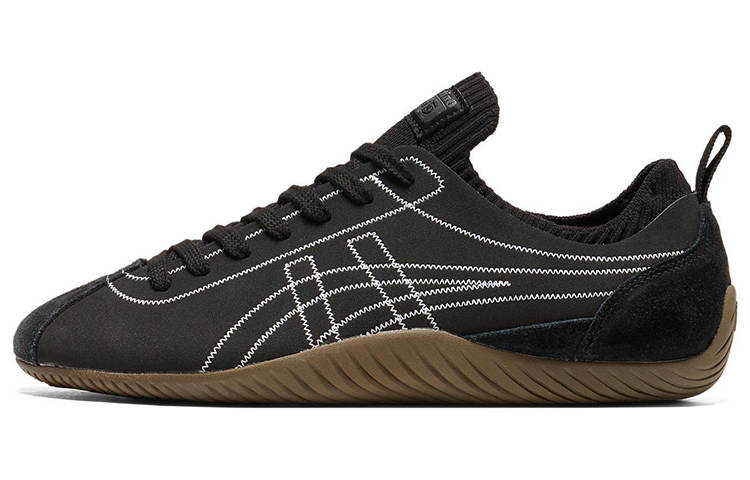 Onitsuka Tiger Sclaw Textile, Suede Slip Resistant And Breathable Low top Casual Shoes Unisex Black