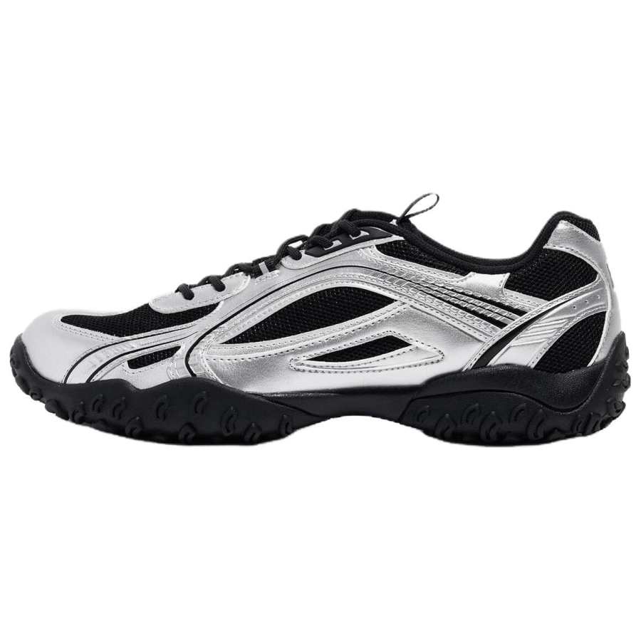 FILA Eshape Cushioning Low top Casual Shoes Unisex Silver Black