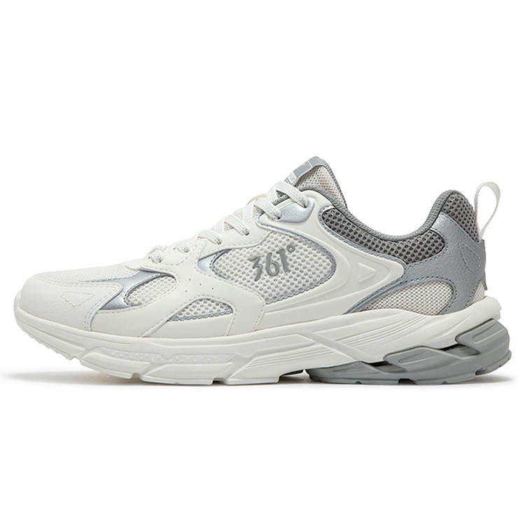 361° Abrasion Resistant Slip Resistant Low top Casual Shoes Men's White Gray