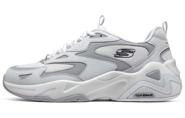 Skechers DLites Hyper Burst Sneaker 'Grey White' Women's