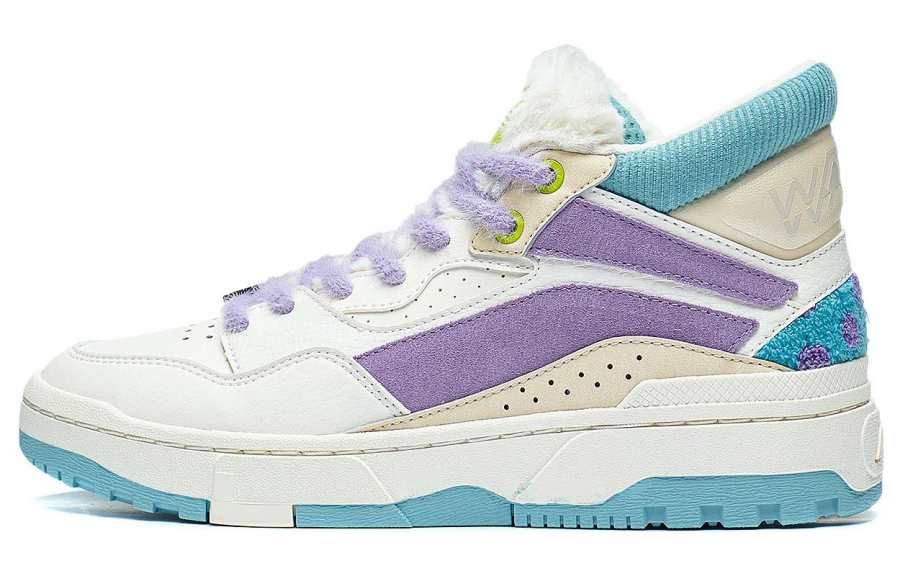 Li-Ning DISHINIGUAISHOUDAXUE x Li Ning Wave MID Wave MID Comfortable Cushioning, Wear Resistant High top Casual Shoes Women's