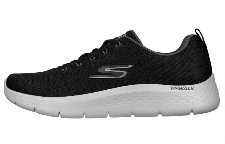 Skechers Go Walk Flex Lace Up 'Black Grey'
