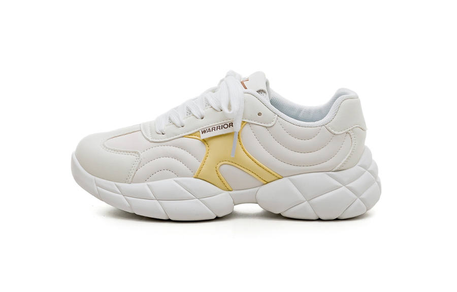 Warrior Abrasion Resistant Breathable Low top Casual Shoes Women's Beige Yellow