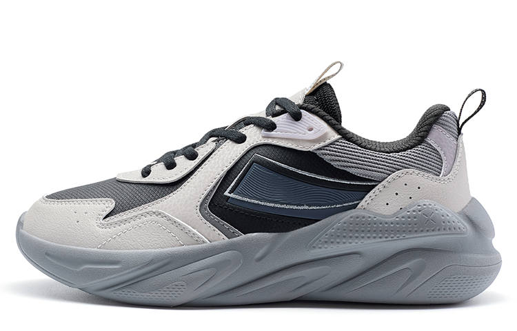 XTEP Comfortable Slip Resistant Abrasion Resistant Low top Casual Shoes Women's Smoke Gray