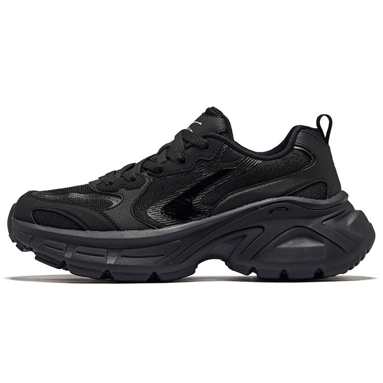 Erke Joyful 2.0 Abrasion Resistant Lightweight Height Increasing Low top Casual Shoes Women's Jet Black