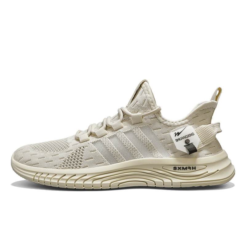 Binary Binary Fashion Trend Lightweight Breathable Lightweight And Breathable Low top Casual Shoes Men's Beige
