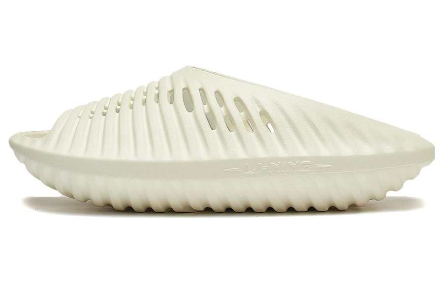 Li-Ning Li Ning Jet Sky Black Slay Casual Slide Slippers Unisex Cream White