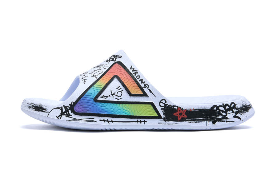 PEAK Statistic Sandals EVA Slide Slippers Women's All White Black