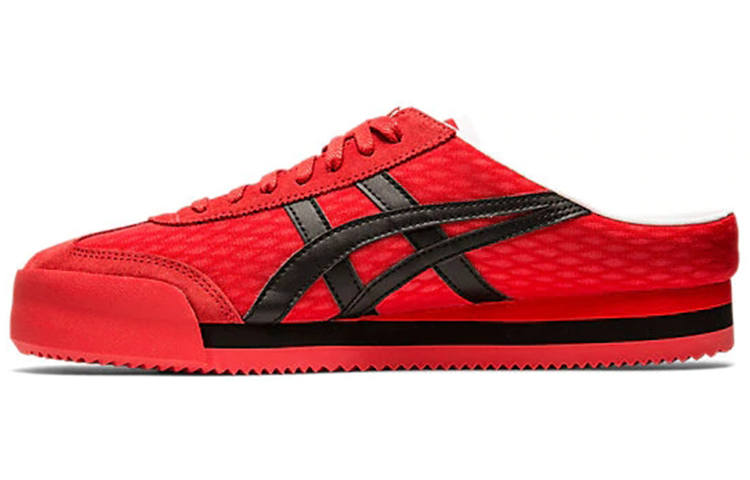 Onitsuka Tiger 78 Sabot Abrasion Resistant Breathable Low top Casual Shoes Unisex Red Black