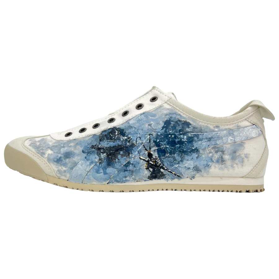 Onitsuka Tiger MEXICO 66 Slip Resistant, Abrasion Resistant, Breathable Low top Casual Shoes Unisex White Blue