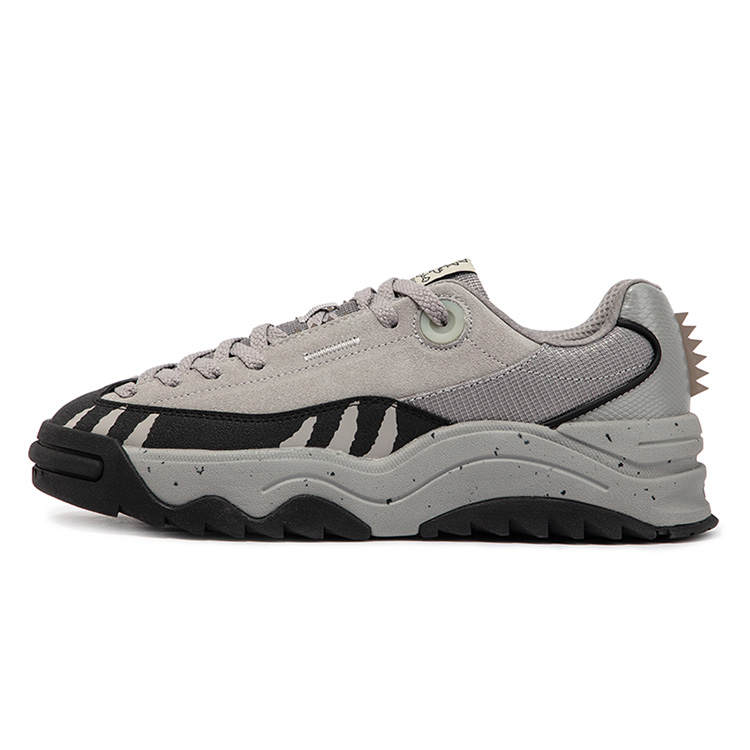 361° Dinosaur Shoes Slip Resistant Abrasion Resistant Low top Casual Shoes Men's Gray Black