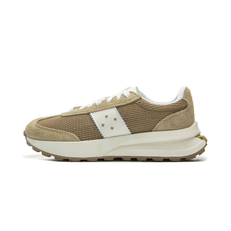 Li-Ning Li Ning Light Boat Abrasion Resistant Slip Resistant Coverage Low top Casual Shoes Unisex Khaki