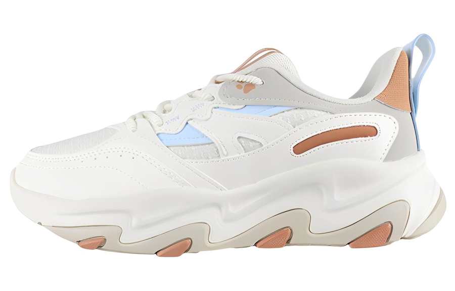 361° Leather Trendy Low top Sports Casual Shoes Women's White Blue