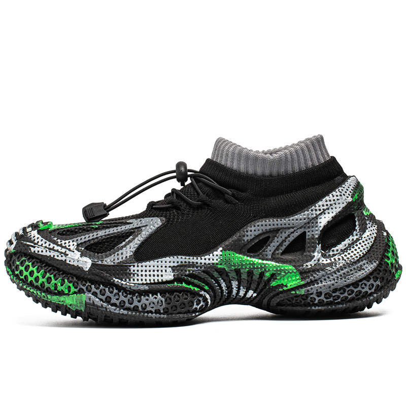 BAOZAOGONGYANG Breathable Moisture Wicking Mid top Casual Shoes Men's