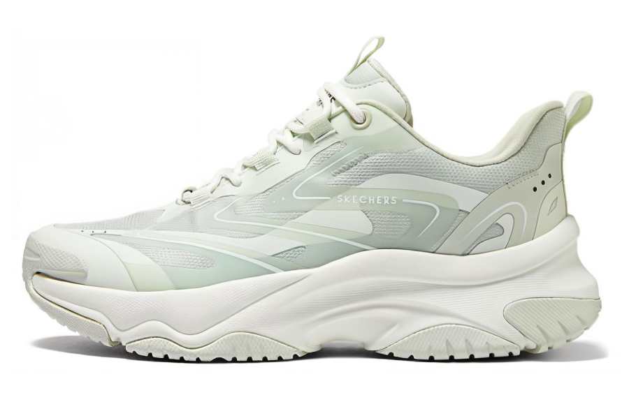 Skechers Street Moonhiker Wear resistant And Lightweight Low top Casual Shoes Women's Light Gray