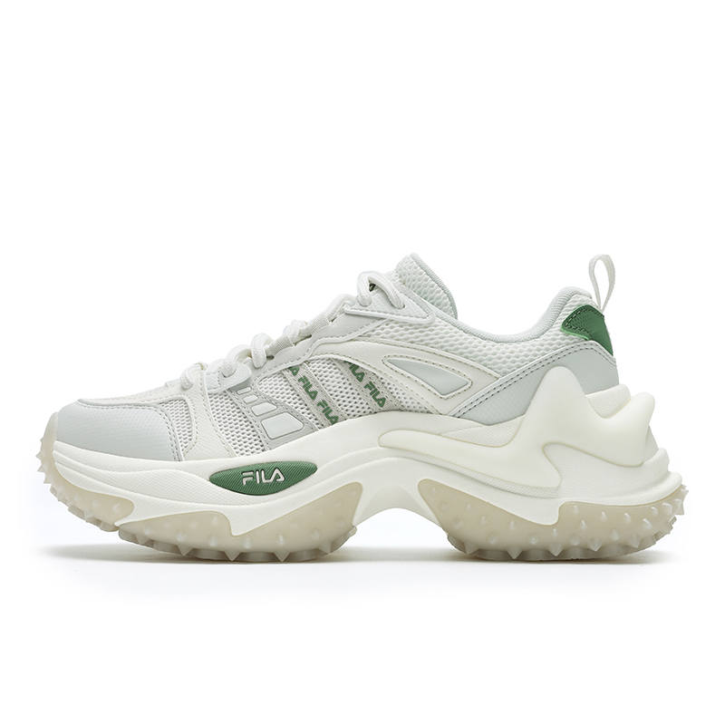 FILA SOFIA 3 Abrasion Resistant Low top Chunky Sneakers Women's White Green
