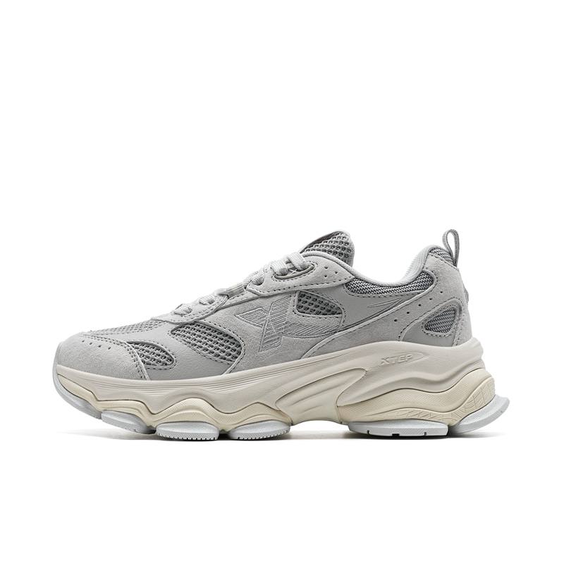 XTEP Shanhai Collection Slip Resistant Abrasion Resistant Low top Casual Shoes Women's Gray