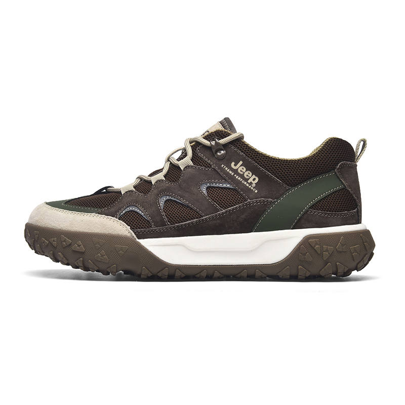 Jeep Fabric Low top Sports Lifestyle Casual Shoes Unisex Cocoa Brown
