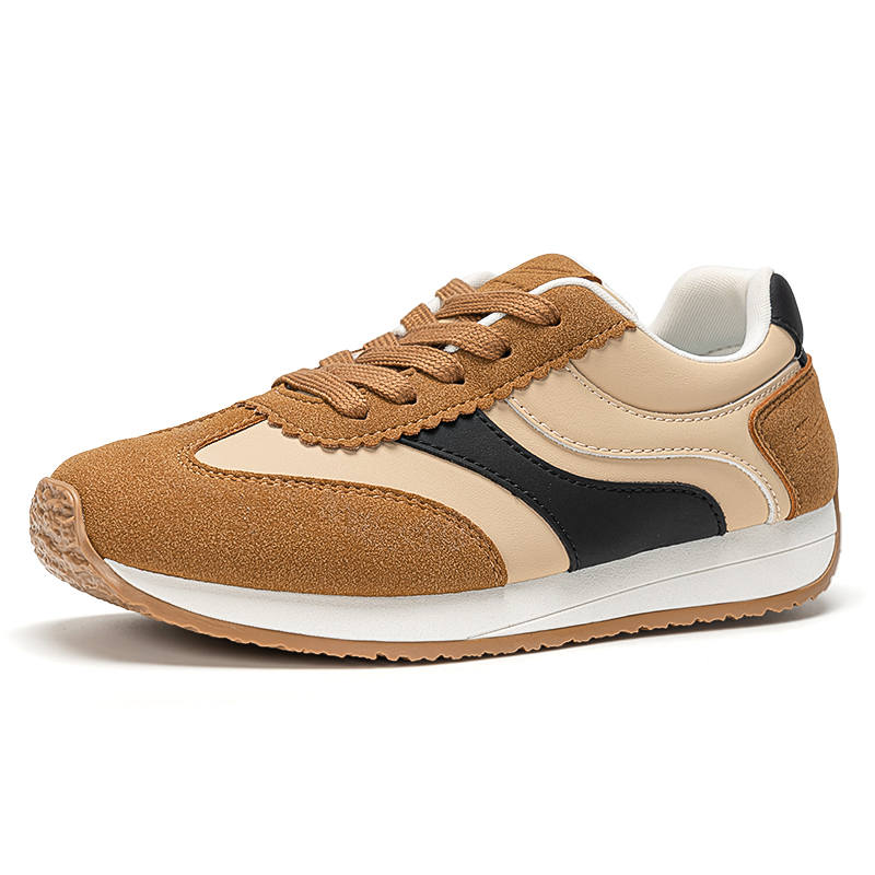 Warrior Height Increasing Abrasion Resistant Lightweight Slip Resistant Low top Casual Shoes Women's Khaki Brown Black