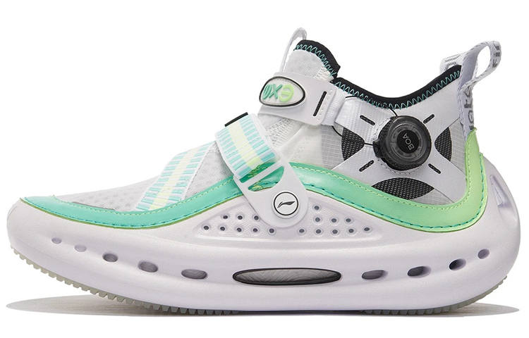 Li-Ning LiNing Cushioning, Slip Resistant, Abrasion Resistant, Rebound Mid Top Casual Shoes Men's White