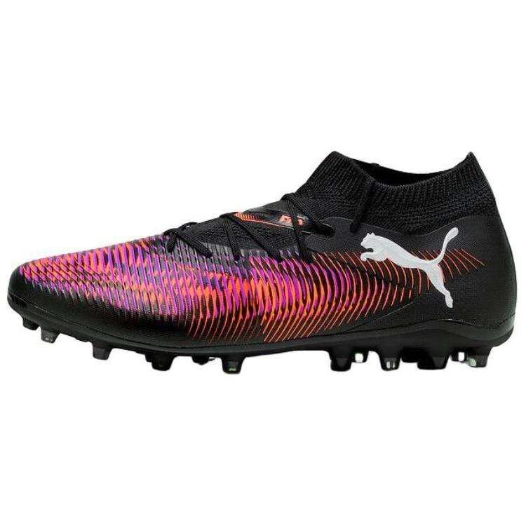 PUMA FUTURE 8 MATCH MG Multi Ground Artificial Turf Fabric Soccer Shoes Unisex Black