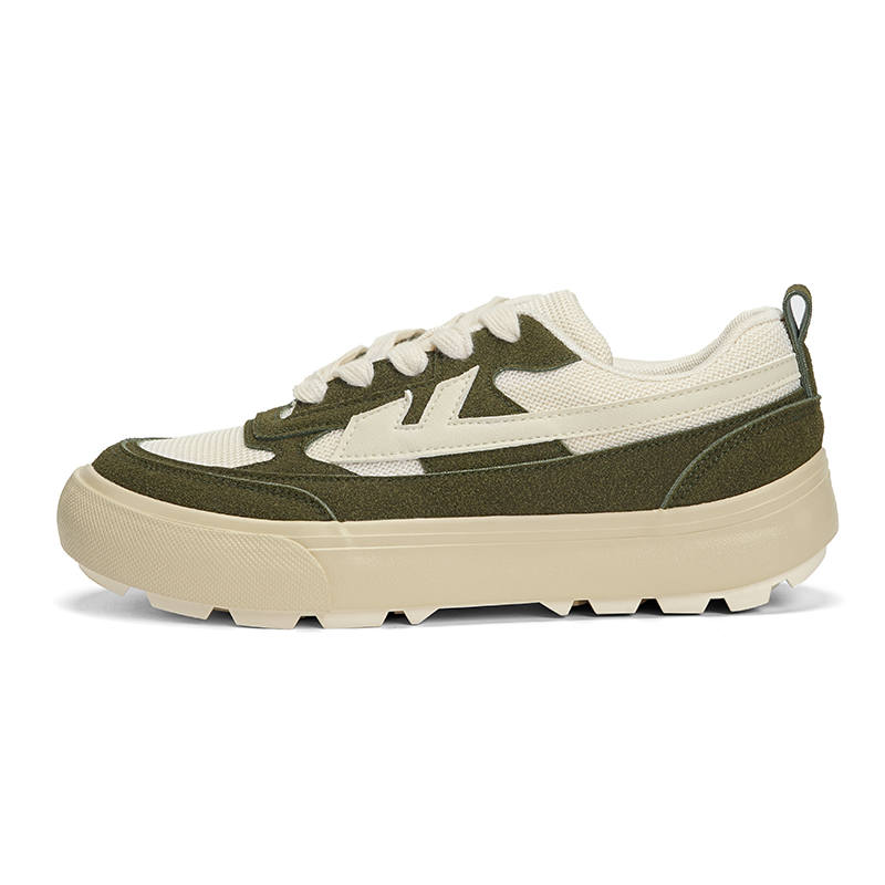 Warrior Slip Resistant Abrasion Resistant Low top Casual Shoes Unisex Army Green/Beige