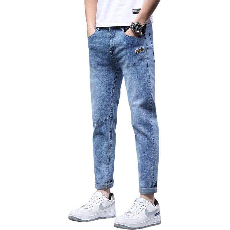 Tonlion Jeans Unisex Blue Tone Moderate Straight Fit Pants