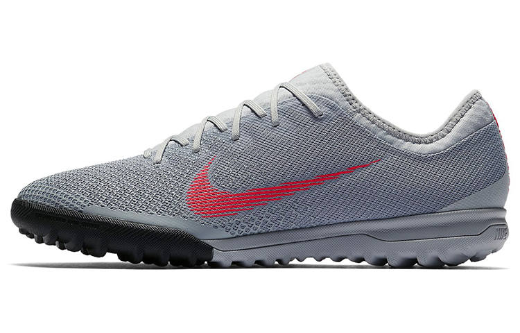 Nike Nike Vapor 12 TF Turf Soft Ground Fabric Cushioning Slip Resistant Abrasion Resistant Soccer Shoes Men's Gray Pink