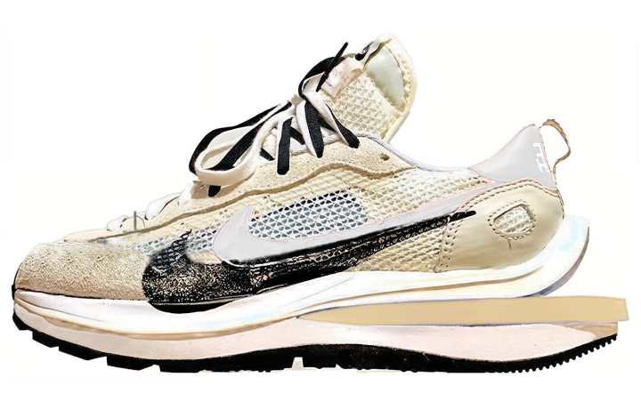 Nike Nike VaporWaffle Cushioning Slip Resistant Low top Casual Shoes Men's White Black