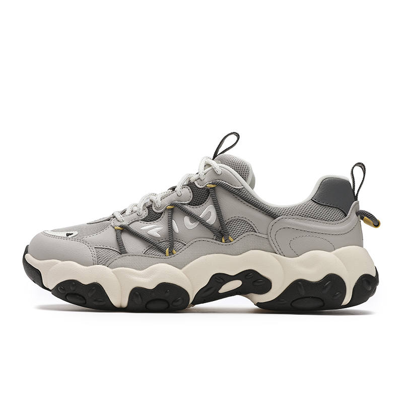 FILA Textile, Synthetic Leather Low top Casual Shoes Men's Dove Gray