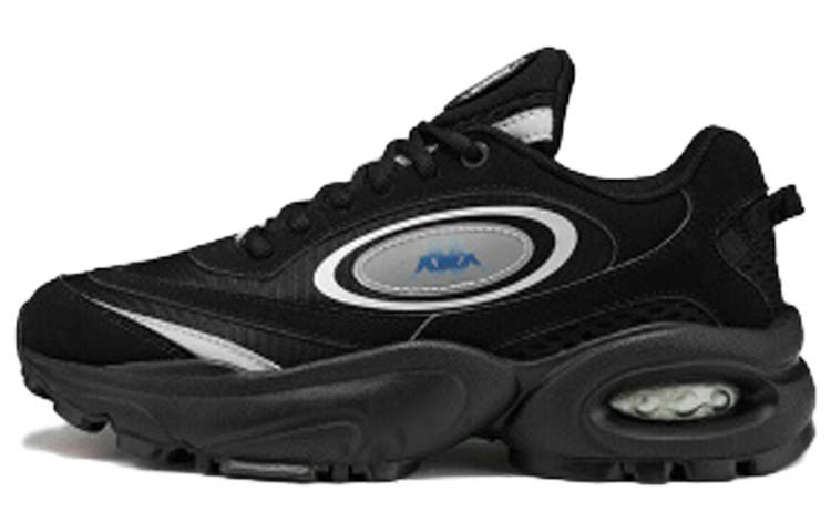 Kappa Fabric Cushioning Slip Resistant Cushioning Slip Resistant Low top Casual Shoes Unisex Black
