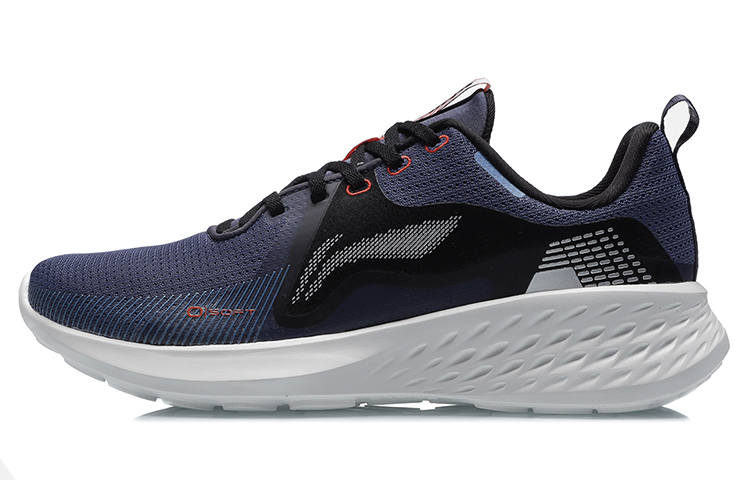 Li-Ning Li Ning SOFT ELEMENT Cushioning Slip Resistant Abrasion Resistant Low top Sports Casual Shoes Men's Black Blue