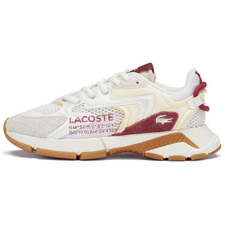 LACOSTE L003 Neo Slip Resistant Lightweight Non slip Lightweight Low top Casual Shoes Women's White Red